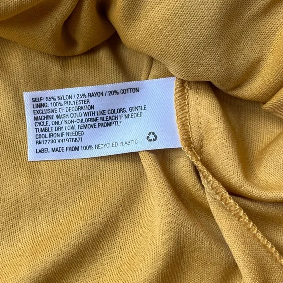 NWT Xhilaration Yellow Gold Lace Dress Women Size Medium - Picture 9 of 9